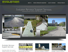 Tablet Screenshot of evolutionpervious.com